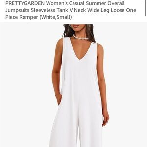 White Sleeveless Jumpsuit
